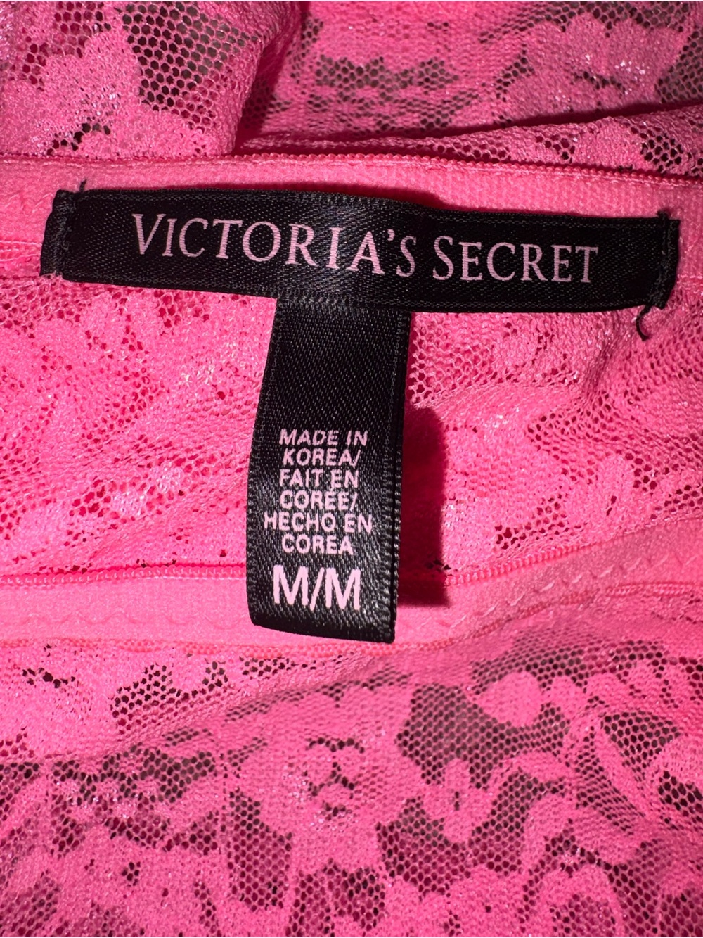 Victoria's Secret Hot Pink Lace Camisole - Picture 3 of 3